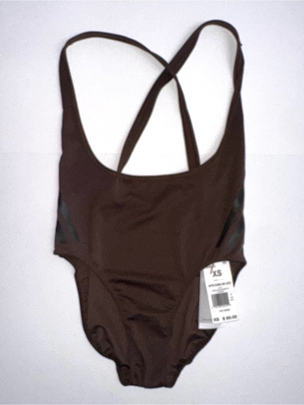 NWT Adidas Brown Women’s One-Piece open front Swimsuit
